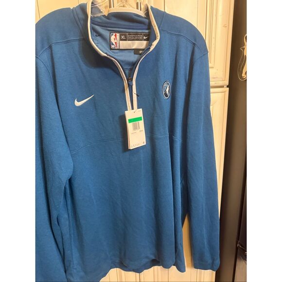 Nike Men's Dri-Fit NBA Timberwolves 1/2 Zip City Edition Pullover Blue XL NWT - Picture 5 of 16
